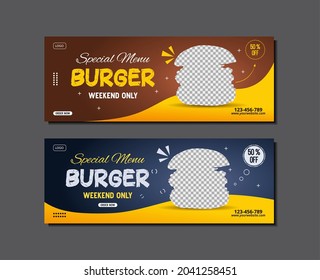  food social media cover template design