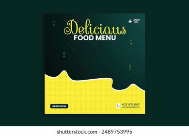 food social media post banner design template