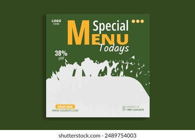food social media post banner design template