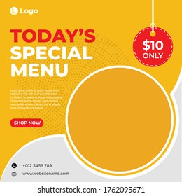 food social media post design template Premium Vector 