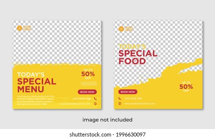 food social media post design template 