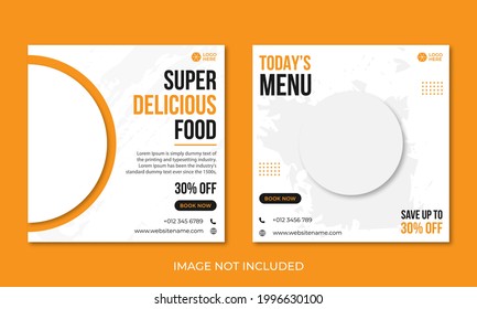 food social media post design template 