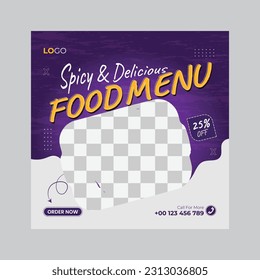 Food social media post design