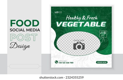 Food social media post design 