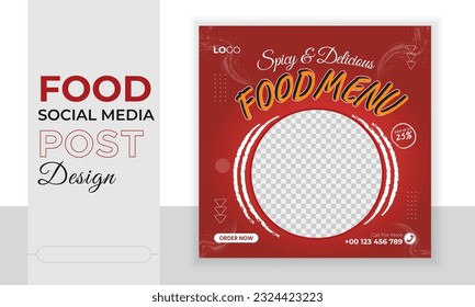 Food Social media post design template