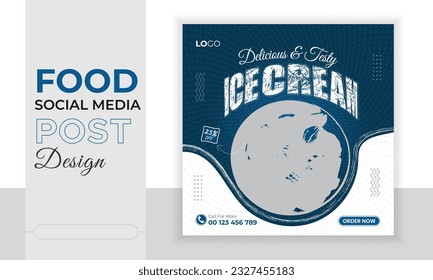Food social media post design
