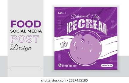 Food social media post design