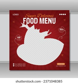 food social media post design modern layout
