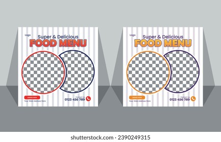 food social media  post design template.