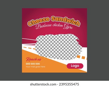 Food Social Media Post design - Submarine Sandwich