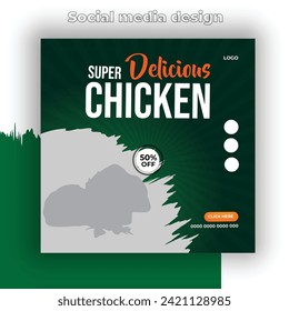 Food Social media post design and banner template with quality design