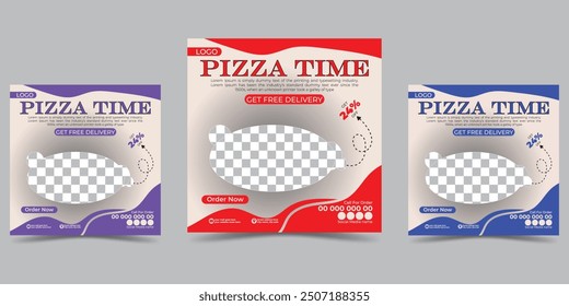 Food social media post design template