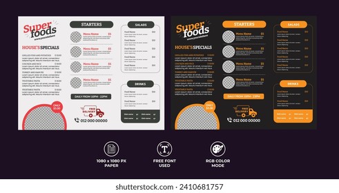 Food Social media post, Flyer, Brochure Design template