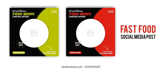 Food Social media post,  Food menu design 
