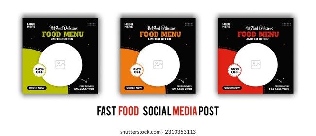 Food Social media post,  Food menu design 