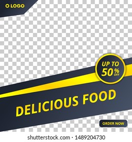 Food Social Media Post Template with modern style