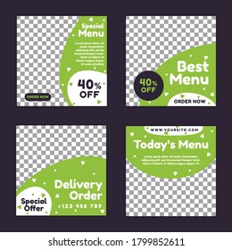 Food Social Media Post Template Design