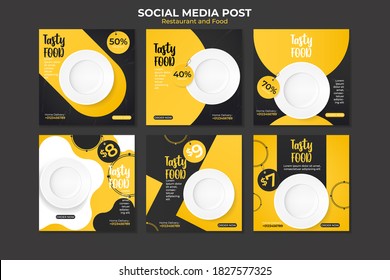 Food social media post template.