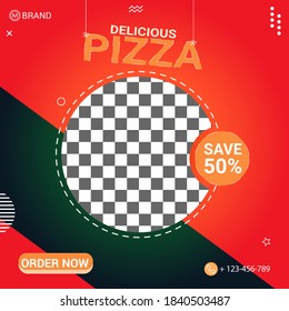 Food social media post template design