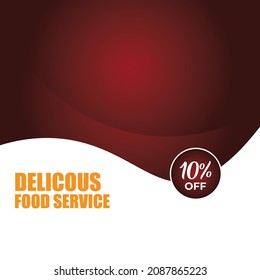 Food social media post template. vector illustration, Set of Editable square banner template design for food post. Suitable for Social Media Post restaurant.