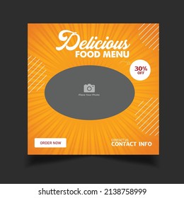 food social media post template, web banner template