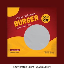 Food social media post template.