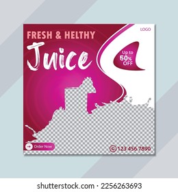 Food social media post template with plate. Food menu banner social media post. Editable social media templates for promotions on the Food menu. Set of social media story and post frames.