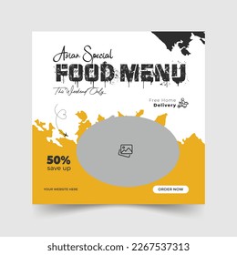 Food social media post template