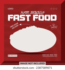 Food social media post template