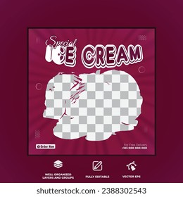 Food social media post template. high resolution. Set of square banner template design for food post. Suitable for Social Media Post restaurant and culinary. for post.