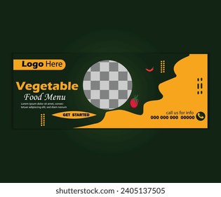 Food social media post template for food promotion simple banner design