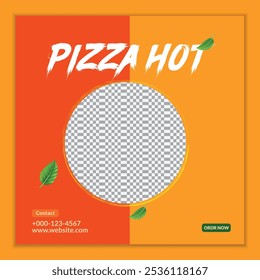 Food social media post template. Fast food restaurant business marketing social media post. Editable Food and Restaurant Social Media Post Template Design. food menu poster. Vegetable
