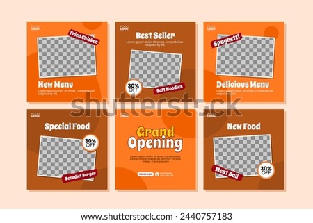 Food social media post template