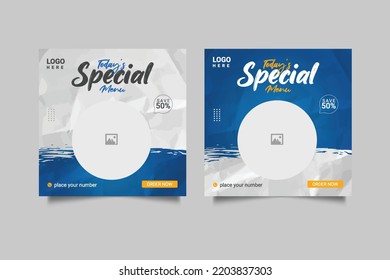 Food social media promotion and banner post design	
