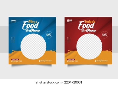 Food social media promotion and banner post design	
