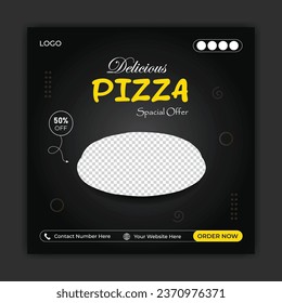  food social media promotion and instagram banner post design template