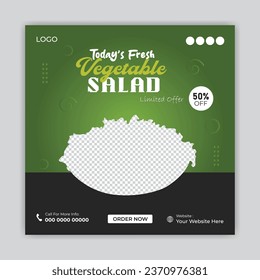  food social media promotion and instagram banner post design template