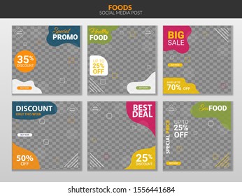 Food social media template banner