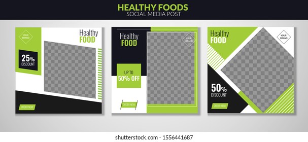 Food social media template banner