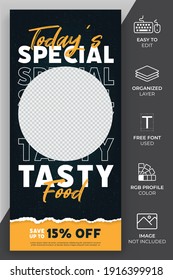 Food Social Media Template Post For Marketing, Promotion And Advertising.