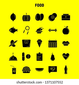 Food Solid Glyph Icon for Web, Print and Mobile UX/UI Kit. Such as: Drink, Glass, Heart, Beat, Medical, Medicine, Pills, Drug, Pictogram Pack. - Vector
