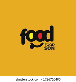 diseño del logo de food son. logotipo de producto para empresas alimentarias infantiles