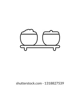 food, soup, mashed potatoes icon. Simple thin line, outline vector of food icons for UI and UX, website or mobile application