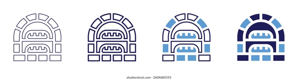 Food sourcing icon in 4 different styles. Thin Line, Line, Bold Line, Duotone. Duotone style. Editable stroke.