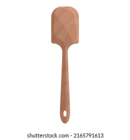 Food spatula icon cartoon vector. Grill spoon. Wood utensil