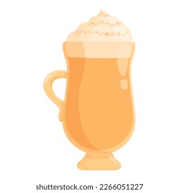 Food spice latte icon cartoon vector. Drink cup. Menu coffee