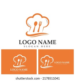 Food spoon and fork vector logo. Cooking logo. Restaurant logo template vector. Cafe Logo