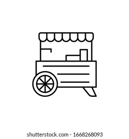 Food stall icon. Simple line, outline vector elements of city for ui and ux, website or mobile application