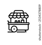 Food stall icon stock illustration