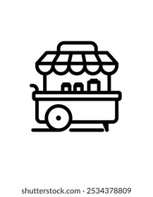 Food stall icon stock illustration